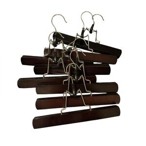 Lot of 8 kids small wood hangers wooden